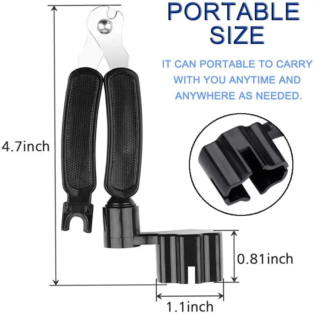 Многофункциональный сменник струн для гитары 3 в 1 съемник штифтов инструмент