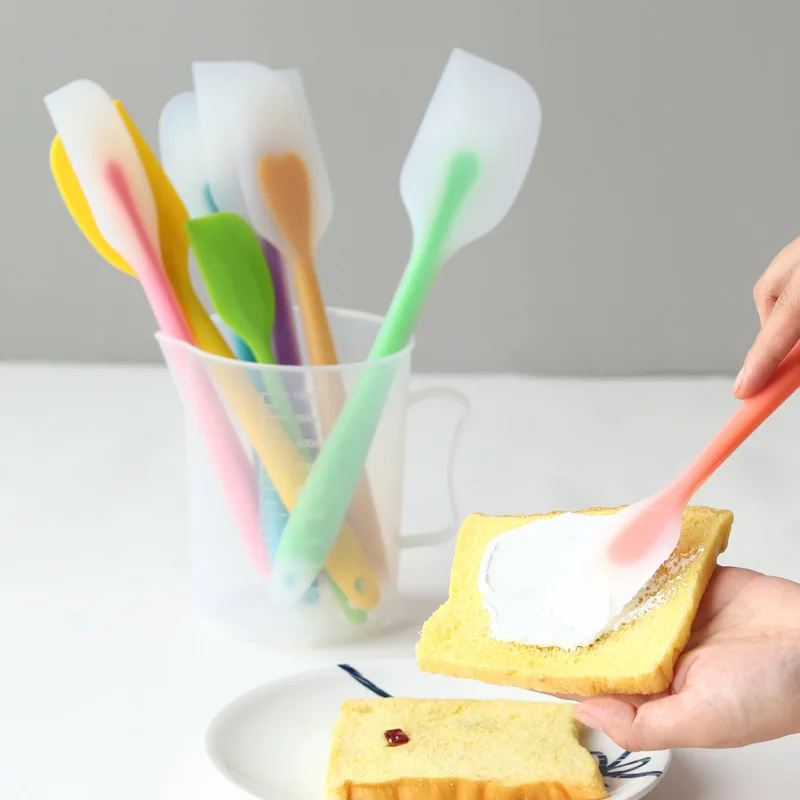 

Kitchen Silicone Spatula Translucent For Cooking Dough Scrape Cream Heat-Resistant Spatula Utensils Baking Cake Brush Tools