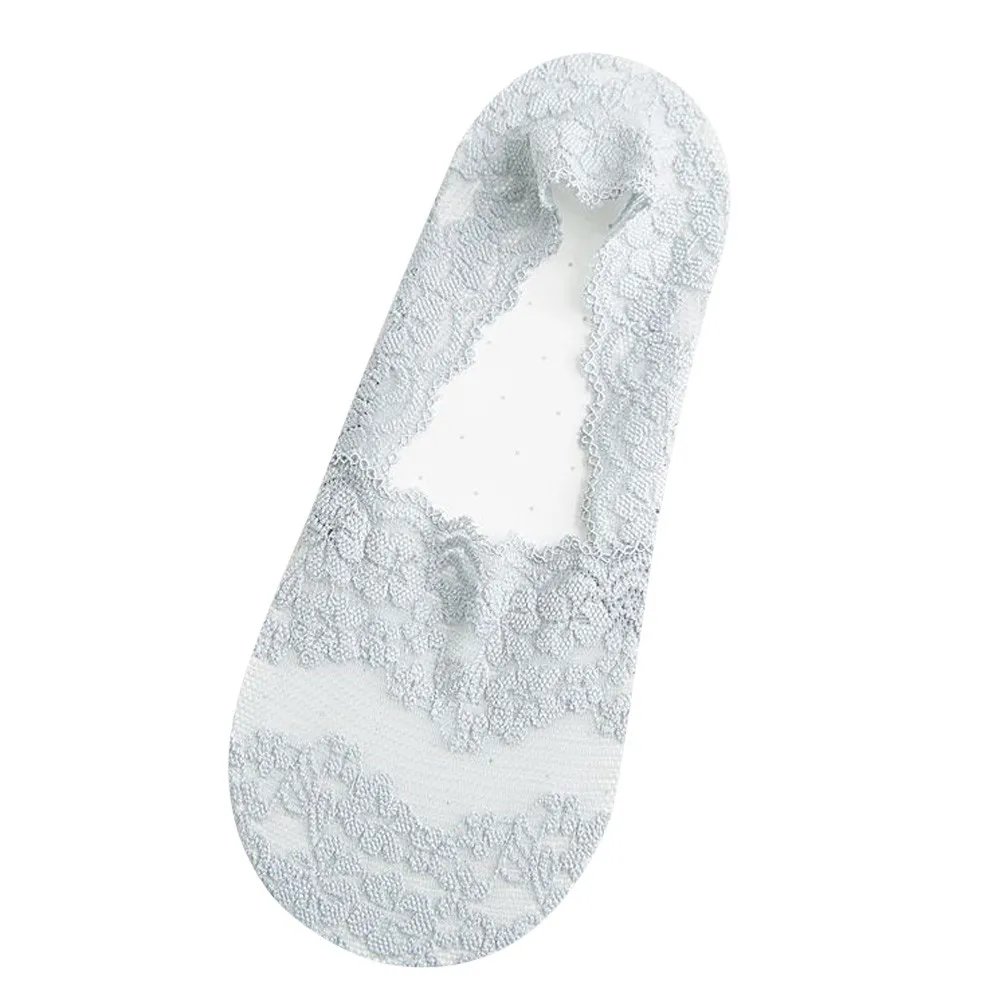 Женские летние носки для девочек хлопковые кружевные нескользящие башмачки с