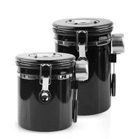 stainless steel seal can with coffee scoop for coffee bean storage or tea containers sugar box eco friendly 1 5l 1 8l