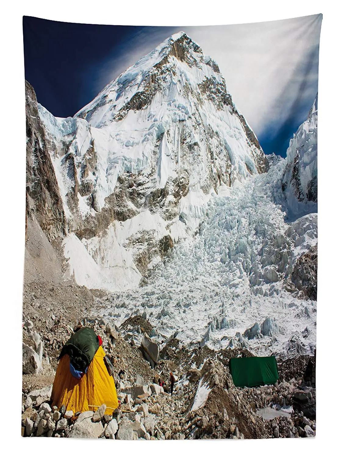 Camper скатерть Everest база Кемпинг пейзаж на Снежная гора скалолазание ледяные