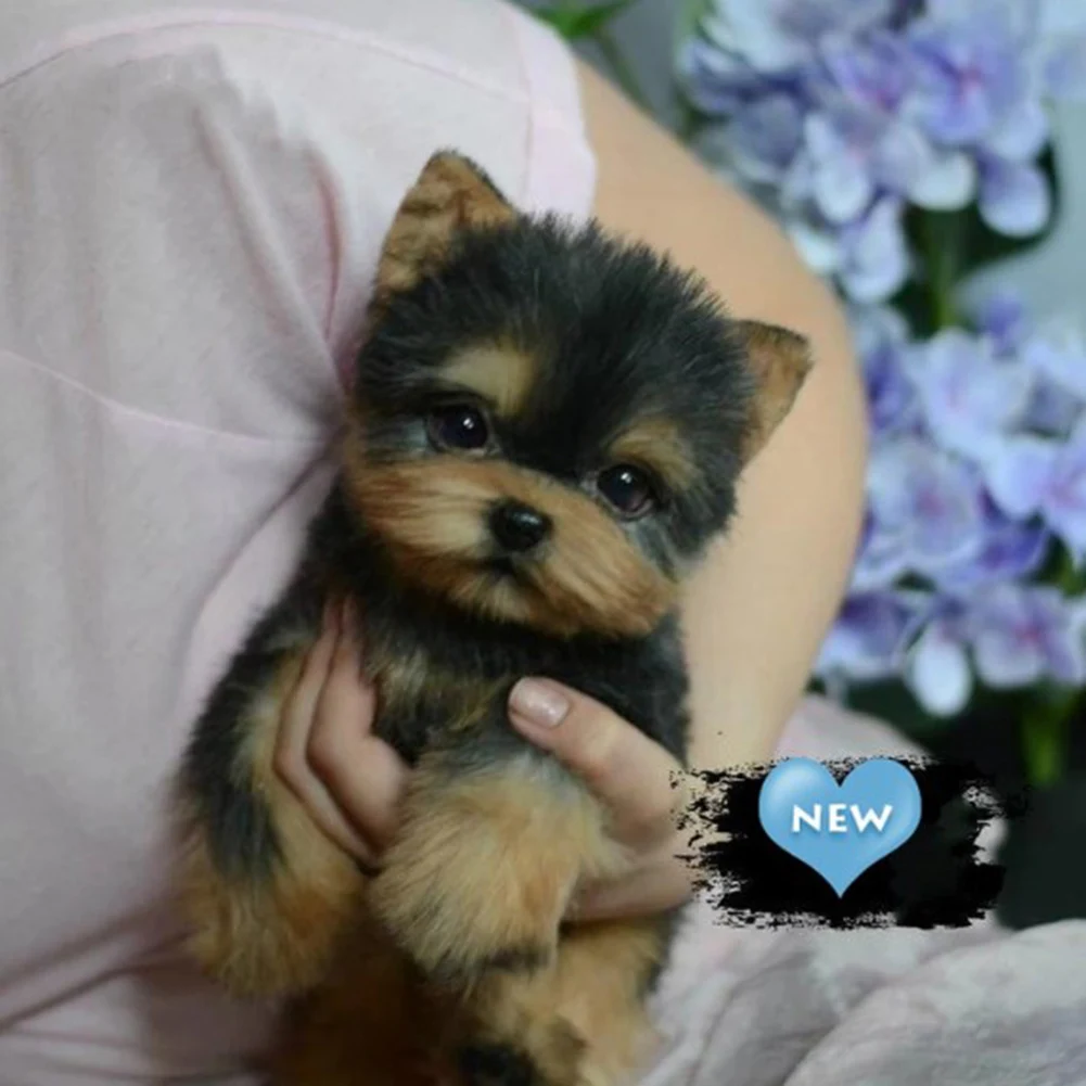 Реалистичная игрушка для Йорка собака щенок реалистичный мягкий спутник ручная