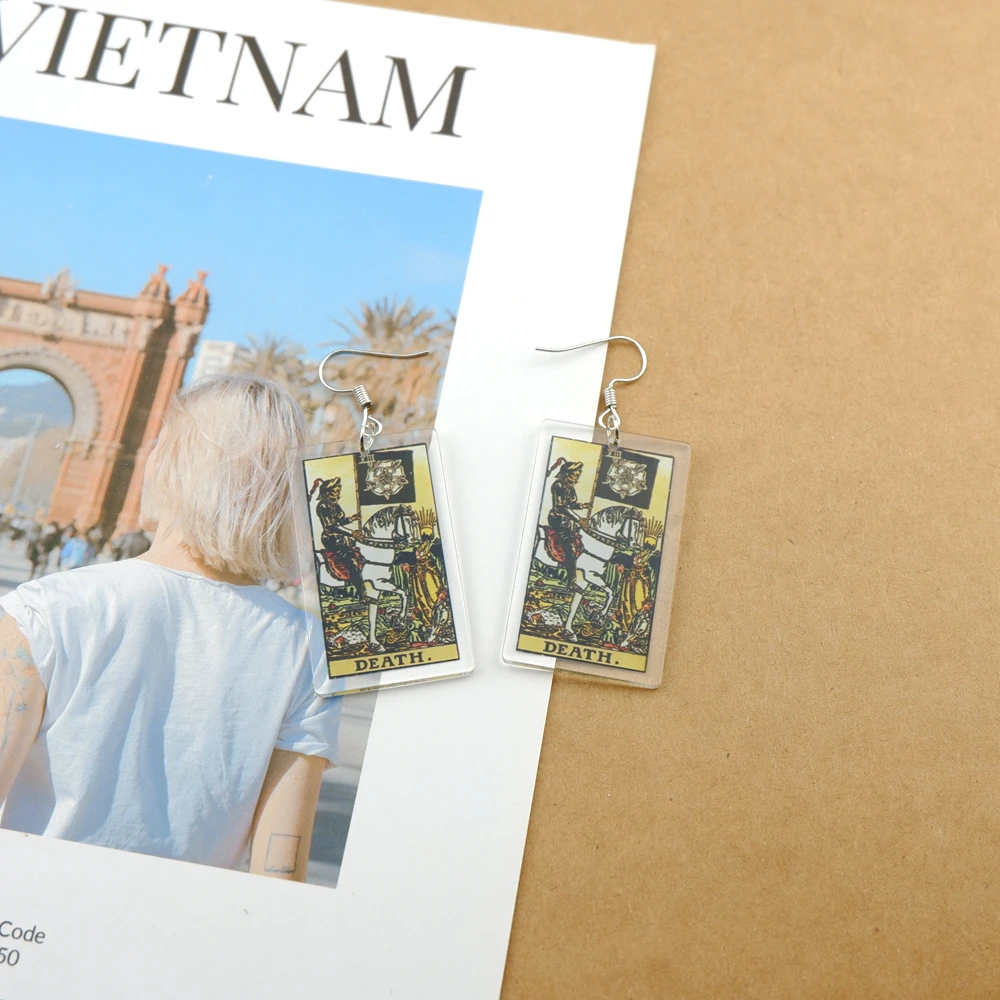 Милые серьги-подвески с мультяшным Tarot модные стильные детские серьги для