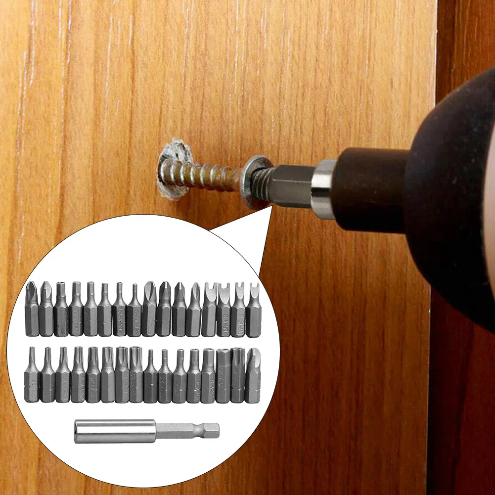 

33pcs Magnetic Speed Out Universal High Hardness With Box Extension Rod Remover Durable Screw Bit Set Professional Hand Tools