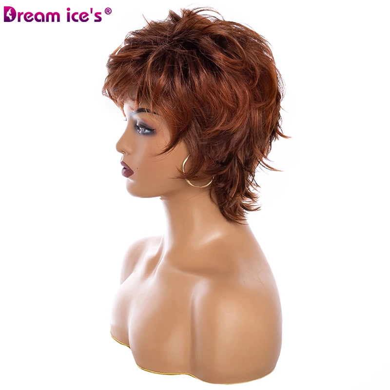 Короткие вьющиеся синтетические волнистые парики для женщин коричневый светлый