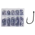 100 шт.кор. рыболовные крючки из углеродистой стали, один круглый рыболовный крючок для ловли нахлыстом, крючки с бородкой для ловли карпа, аксессуары для морской снасти