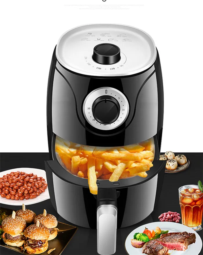 High Capacity Household Intelligent Air Fryer Smoke-free Electric Fryer Fries Machine 2.6L Multifunction Low Fat Non-stick Pan