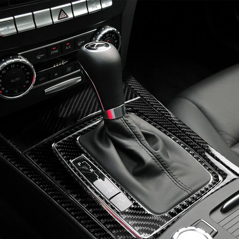 

Углеродное волокно панельная Накладка для коробки передач отделка Набор для Mercedes-Benz C Class W204 2007-2013