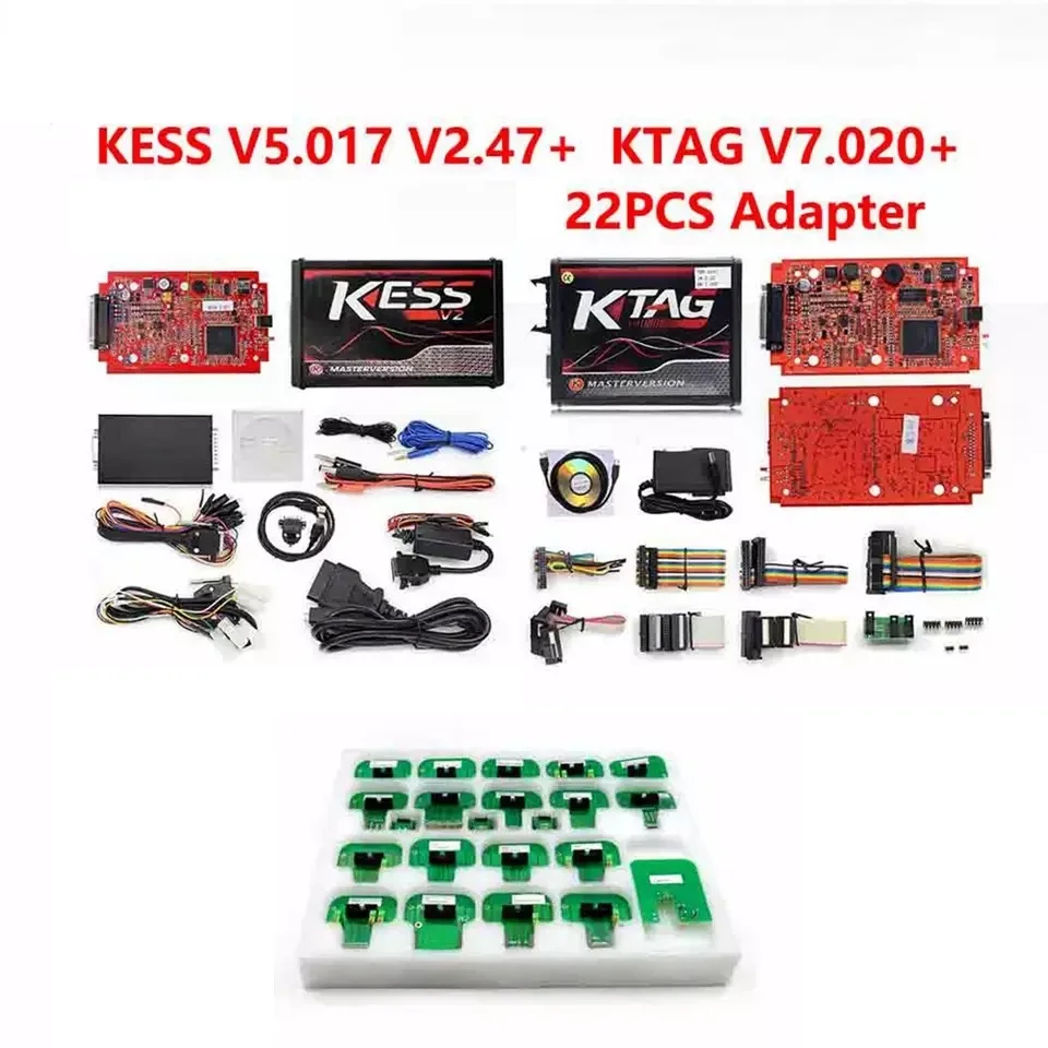 KESS KTAG V7.02 SW2.25 онлайн 4LED Красный Ktag 7,02 Ktag Kess V2.47 K-tag Kess V2 V5.017 V2.47 Ktag Master Kess 5,017 OBD2 Master - Цвет: SHOW AS THE PHOTO