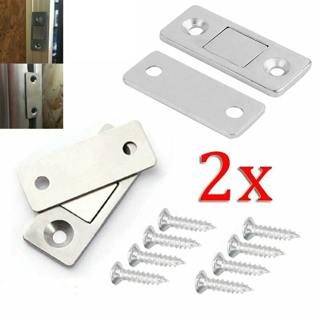 

2Pcs Iron Strong Magnetic Catches Latch Ultra Thin For Door Cabinet Cupboard Furniture Home Decor Accessories Hardware