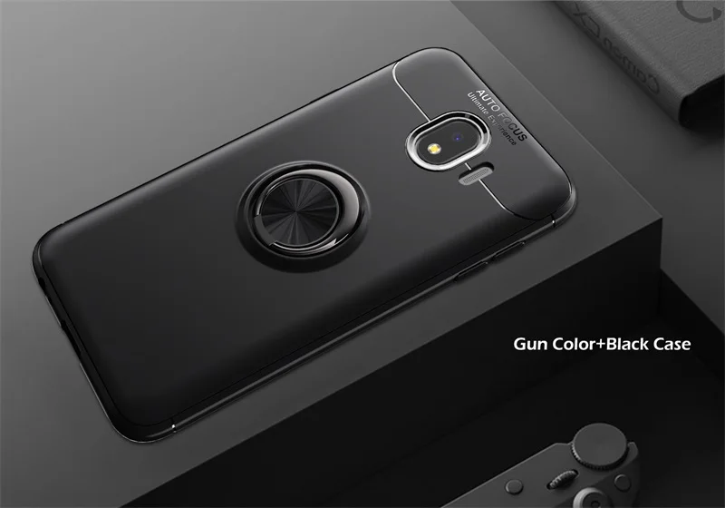 J4 чехол для samsung Galaxy J4 Prime чехол Роскошный противоударный бампер Защита для samsung J4 Plus A9 coque - Цвет: Black