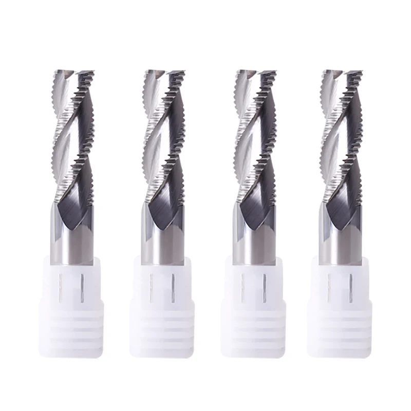 1 шт. Концевая фреза для черновой обработки алюминия HRC55 3 канавки 4 мм 6 8 10 12 |