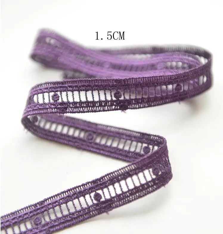 3 метра 1 5 см фиолетовый цвет DIY кружевная отделка ажурный дизайн Водорастворимая