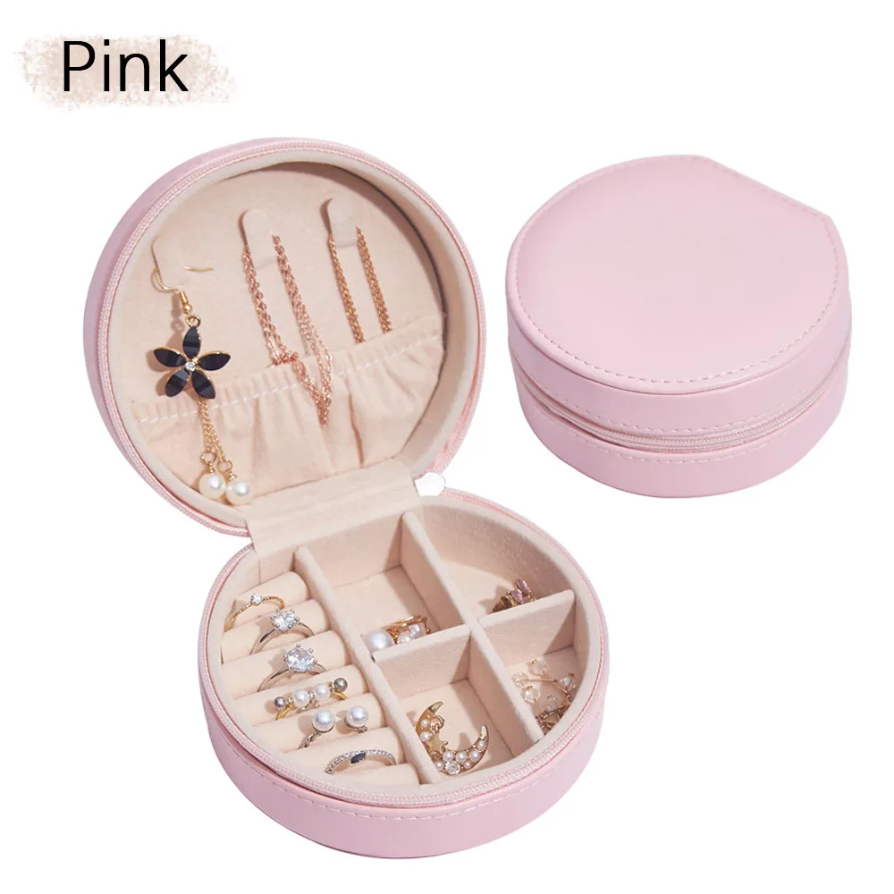 

New pu leather simple earrings creative portable jewelry storage box earrings earrings small jewelry box
