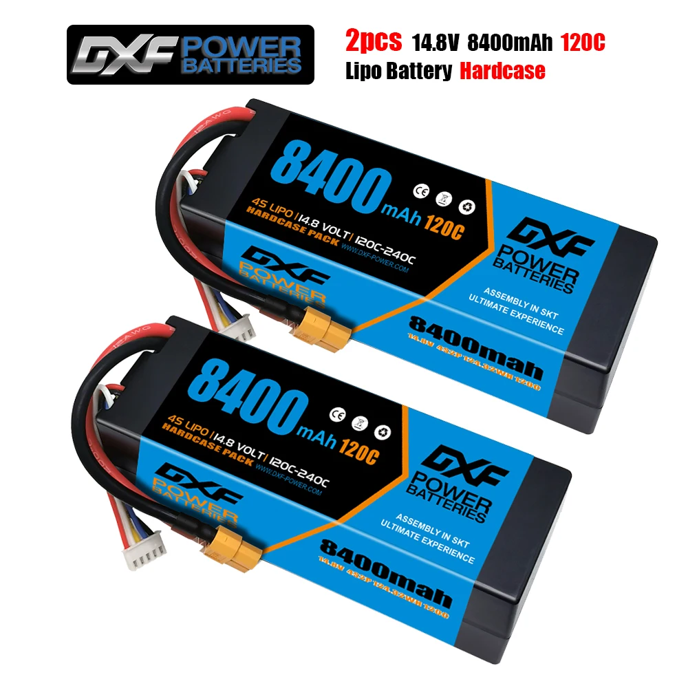 DXF Футляр Чехол Lipo Батарея 4S 8400 мА/ч 14 8 V 120C/240C деканов/XT60/XT90/EC5/XT150 разъем для 1/8 1/10