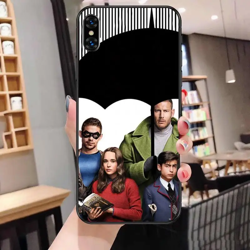 

GYKZ Cartoon The Umbrella Academy Phone Case For Black-Iphone 5 5s se 6 6s 7 8 11 12 X Xs Xr Pro Plus Max Mini Cover