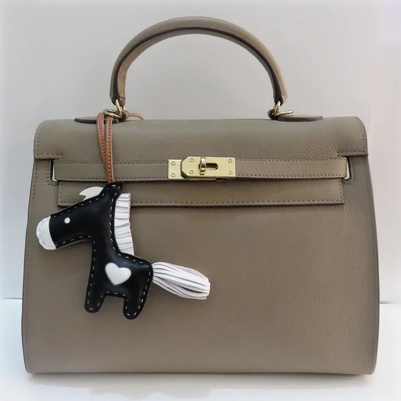 Милые мини-лошадь из воловьей кожи Обувь ручной работы натуральной сумки