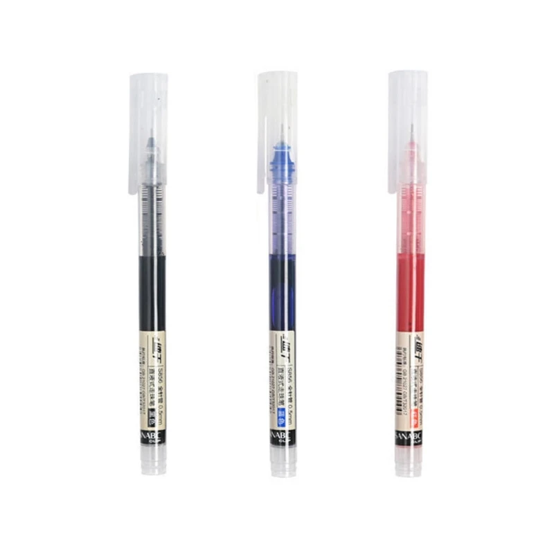 

Roller Tip 0.5mm Refill Gel Pen Straight Liquid Ballpoint Pen Writing Tool Gifts