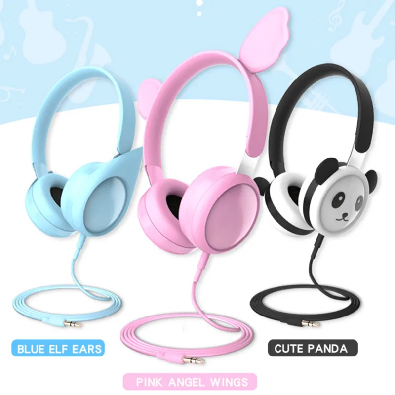 Детские наушники с рисунком кошки в виде панды | Электроника