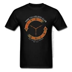 Time Traveller Machine футболка с часами хлопковые футболки мужские дизайнерские футболки европейские футболки с круглым вырезом Назад в будущее Прямая поставка