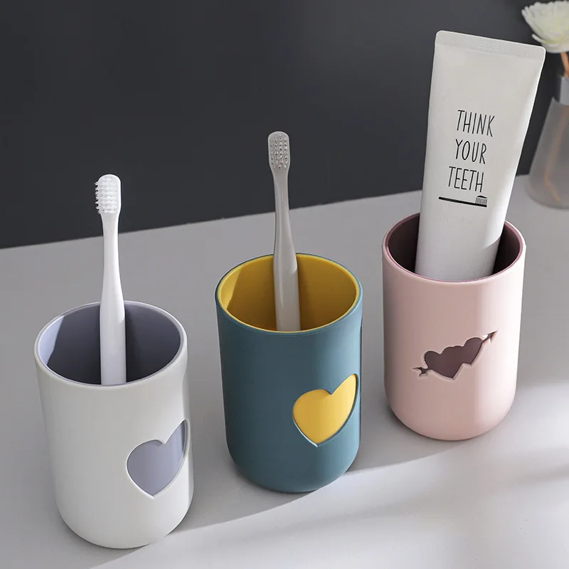 

Two-Color Mouthwash Cup Toothbrush Cup Simple Creative Cup Plastic Cup Home Drinking Cup Bathroom Anti-Scald Couple Shabu Teeth