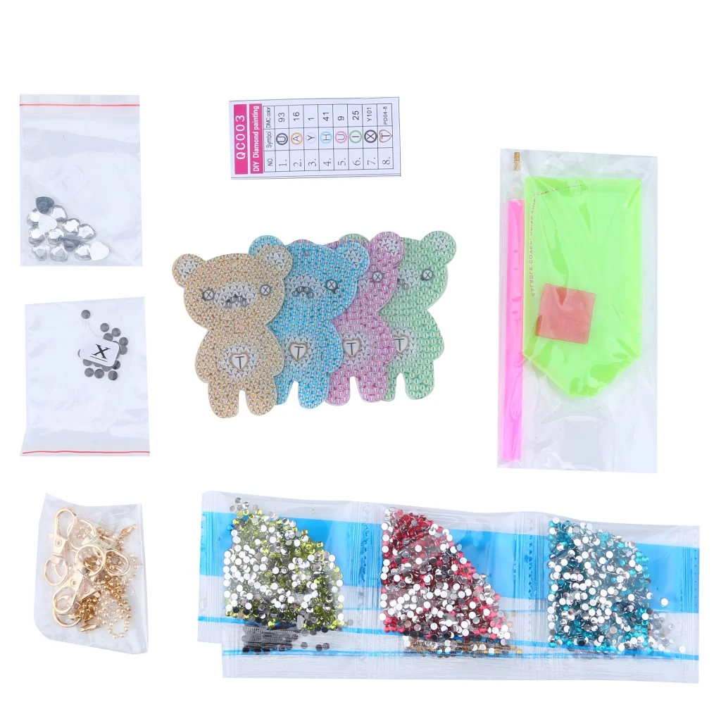 4 шт. брелок милый медведь особой формы подвеска сделай сам кирпич камень