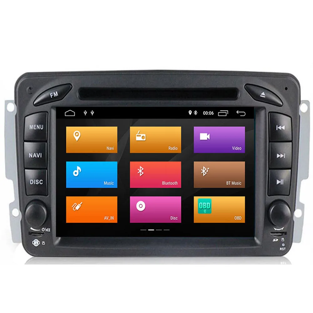 Автомобильный DVD-плеер PX5 DSP IPS Android 10 4G + 64G 2 DIN для Benz CLK W209 W203 W168 W208 W463 W170 Vaneo Viano Vito E210