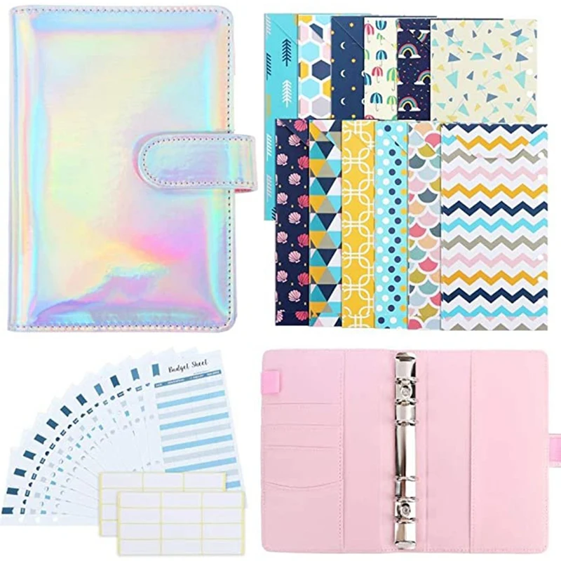 

PU Leather Budget Planning Manager System Binder Cash Envelopes for Budget Envelopes for Billing Notepads