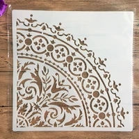 30 30cm diy craft 14 mandala compass mold for painting stencils stamped photo album embossed paper card on wood fabric wall