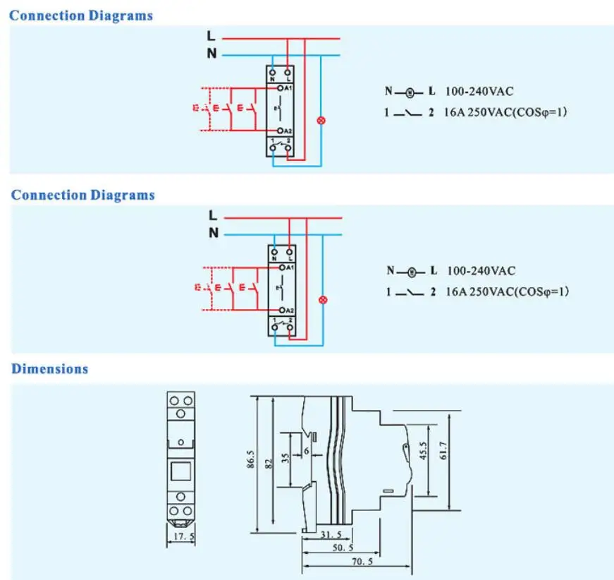 ATMS1601 WiFi умный таймер лестница din-рейка переключатель времени