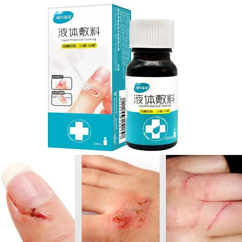 

10ml Waterproof First Aid Liquid Bandage Medical Disinfecting Adhesive Hemostasis Plaster for Small Cut Wounds Healing Gel Patch