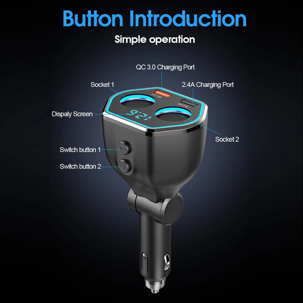 Автомобильное зарядное устройство A21Q Bluetooth беспроводной MP3-плеер быстрая зарядка