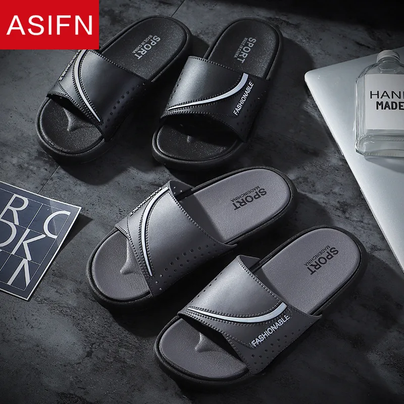 Шлепанцы ASIFN мужские для пляжа спортивные сланцы модная повседневная Уличная