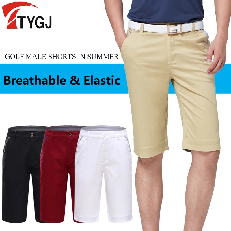 

2020 Men's Golf Shorts Comfortable Soft Breathable Shorts Male Sports Elastic Plus Size Summer Golf Knee length shorts size30-38