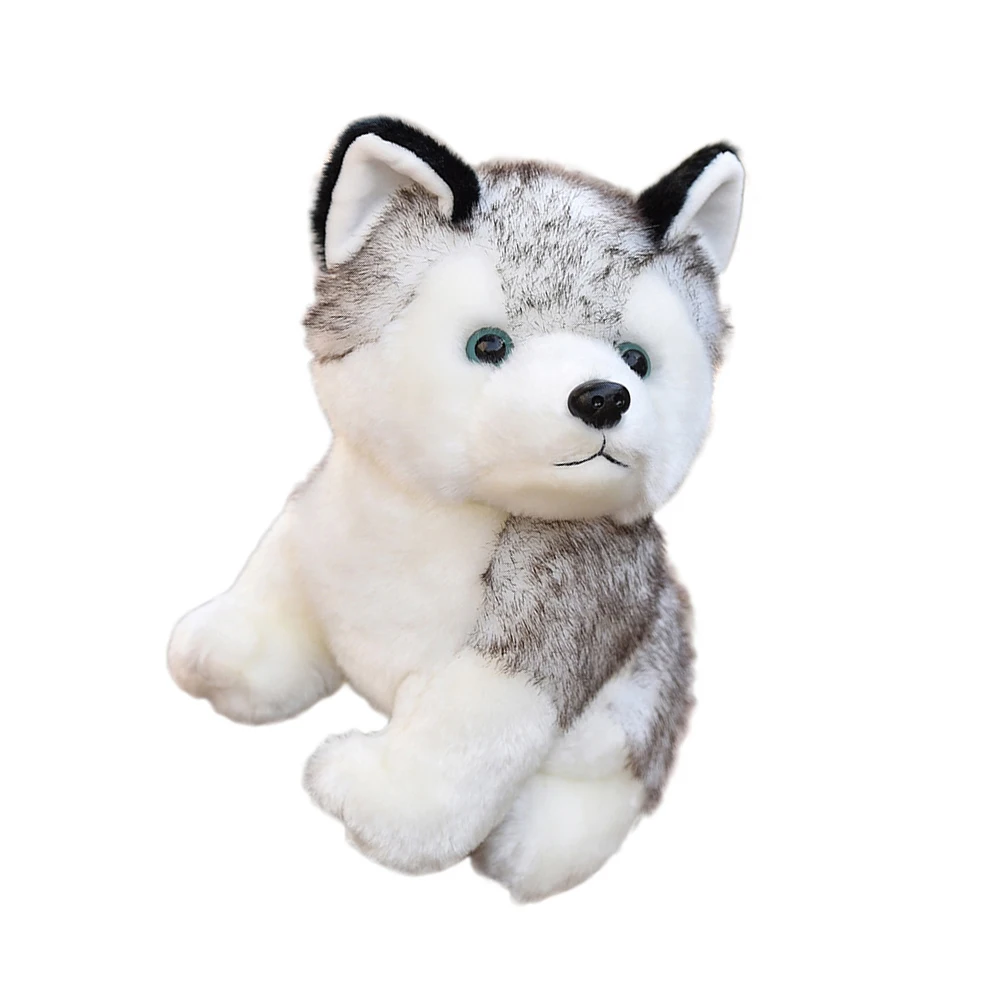 Реалистичные игрушки Husky Dog плюшевые животные детские мягкие куклы Kawaii Wolf Pet милые