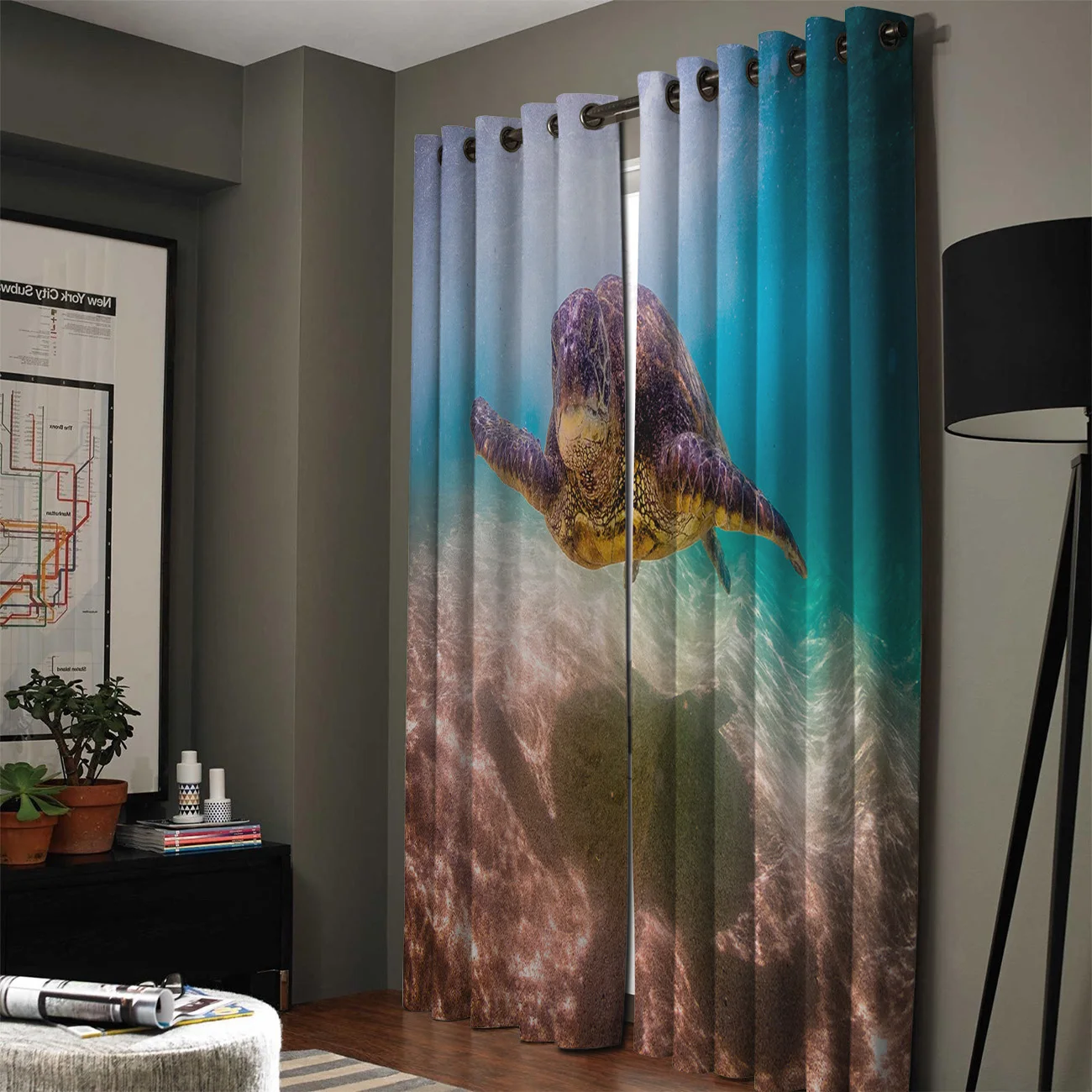 Шторы с коралловым морем занавески принтом животных для гостиной спальни