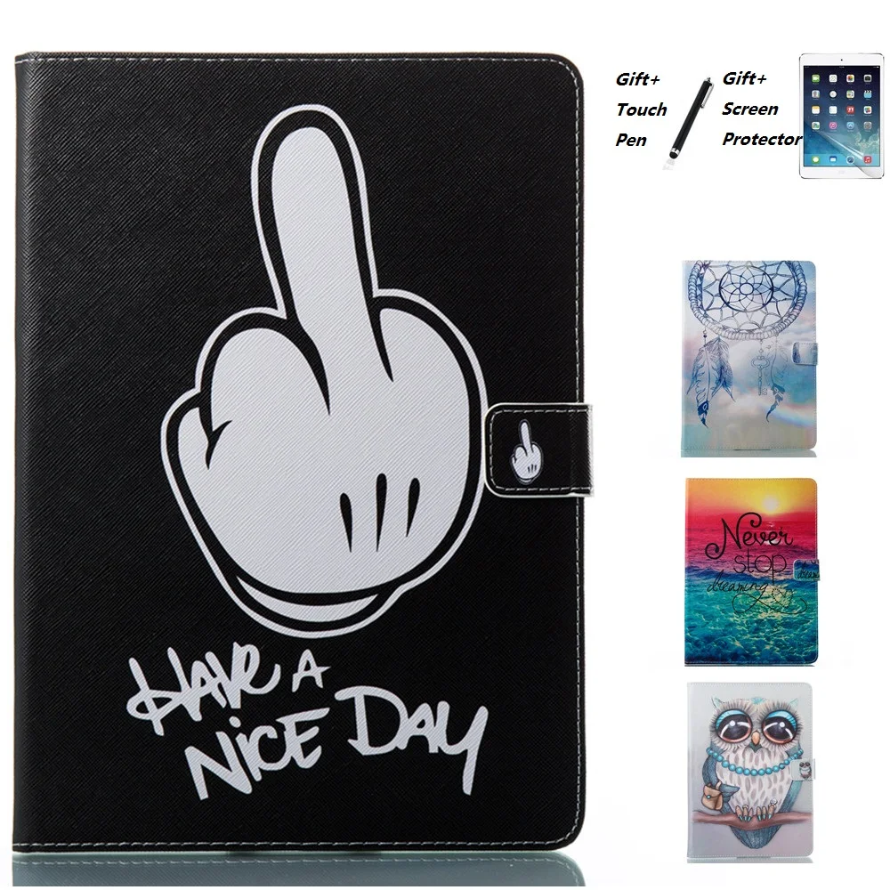 Милые Мультяшные изображения смарт сон Пробуждение Kickstand чехол для iPad Pro 10 5 Air 2019