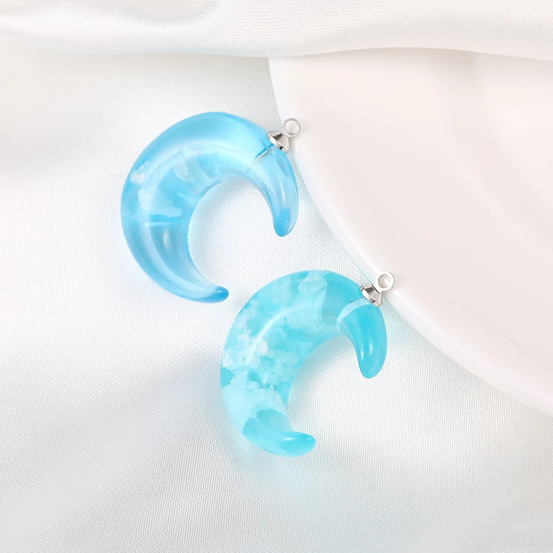 5 шт. оптовая продажа шар Луна Смола Подвески Изготовление ювелирных изделий