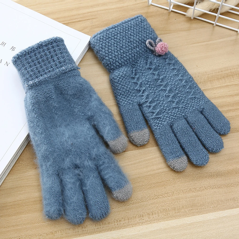 Трикотажные зимние перчатки мужские для сенсорного экрана высокого качества