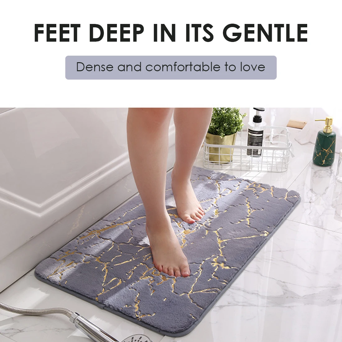 Нескользящие коврики для ванной супервпитывающие из искусственного кроличьего