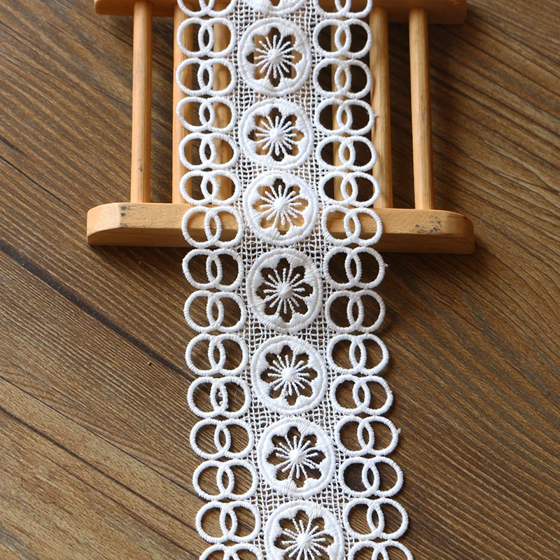 Новый стиль 1 ярд Высокое качество белое кружево хлопок шитье Домашняя одежда