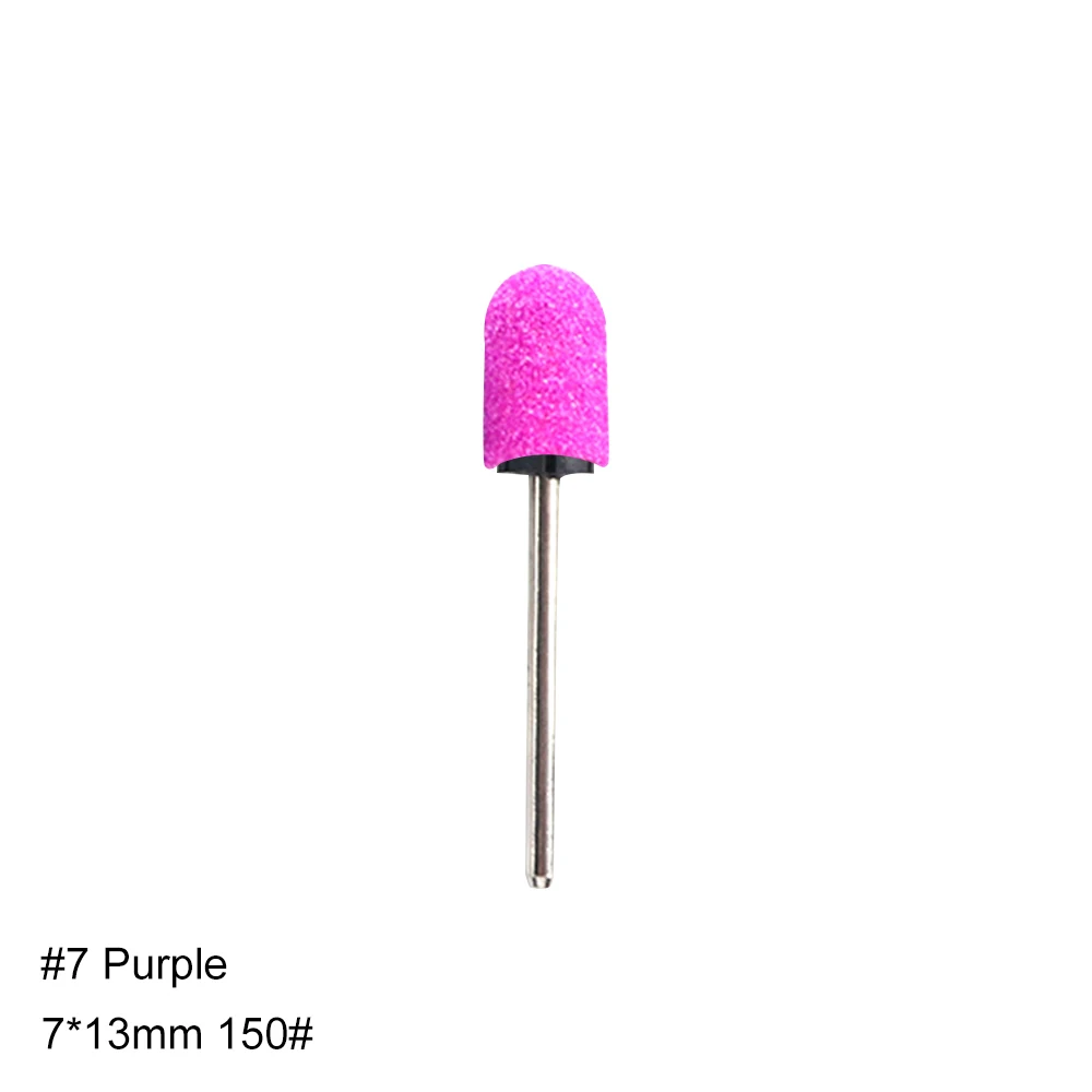 No.7 purple 1 шт. шлифовальные круги для ногтей Кепки 150 Grip Rubber станок фрезерный резак для удаление маникюра гель аксессуары для педикюра инструмент LA725-1 - Цвет: No.7 purple
