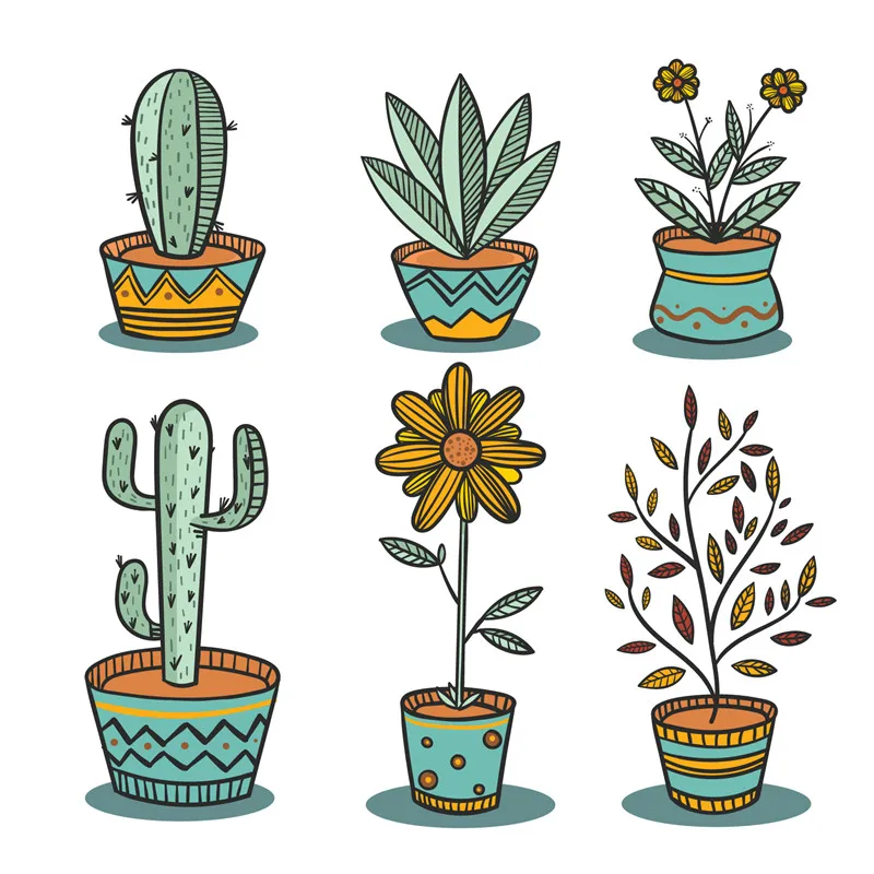 YaMinSanNiO завод цветок комплект прозрачные наклейки штамп для фон штампы