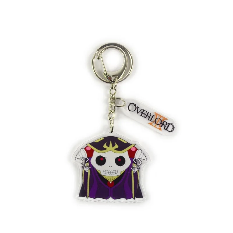 Брелок для ключей Overlord мужчин и женщин креативный держатель в стиле аниме Ainz Albedo