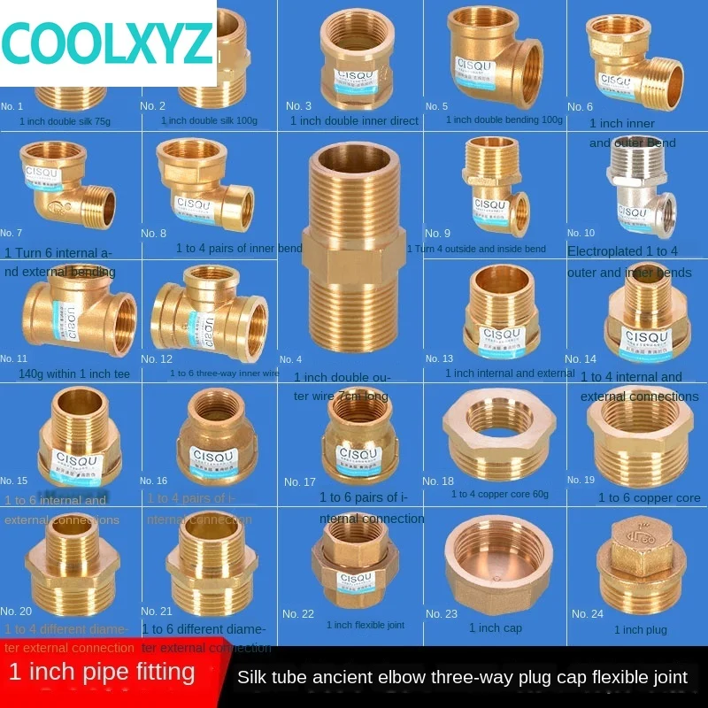 Медный Соединительный тройник 1 дюйм до внутреннего колена 3/4 дюйма наружных