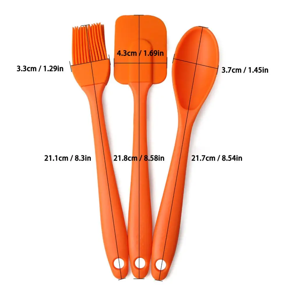 Силиконовая лопатка для выпечки 3 шт./компл. скребок щетка торта инструмент