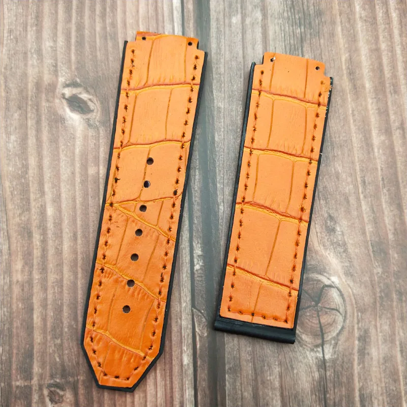 Ремешок из коровьей кожи для мужчин и женщин резиновый браслет наручных часов