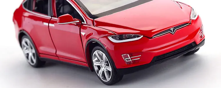 Литые автомобили Tesla SUV 1:32 модель автомобиля из металлического сплава моделирование откатные автомобили огни игрушки для детей Подарки для детей