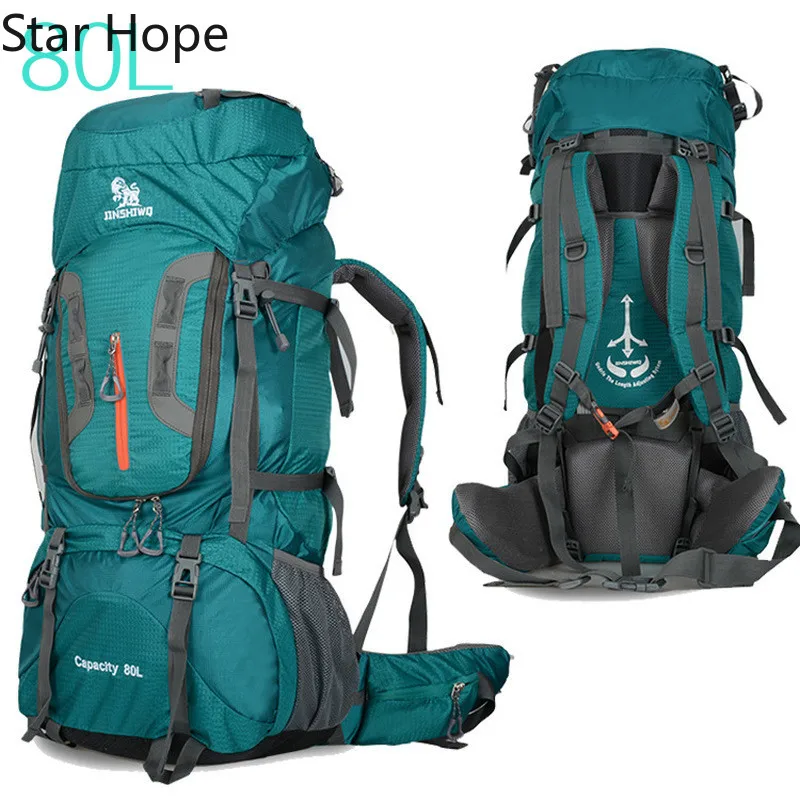 Beste 2021 Camping Wandelen Rugzakken Grote Outdoor Rugzak Nylon Superlichte Sport Reistas Aluminiumlegering Ondersteuning 80L