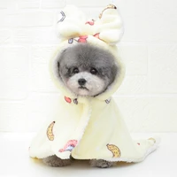 luxury dog pajamas warm flannel puppy sleeping bag winter doggie clothes cloak little dog cover blanket small pet coat jacket